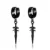 Black ear studs-8F3H