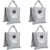 4pc gray bag-AZIC